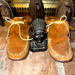 Very Vintage Genuine hand laced Camp Mocs by Weron with patented #